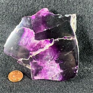 Purple fluorite crystal
